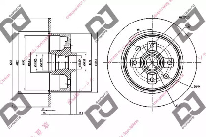 Тормозной диск DJ PARTS BD1765